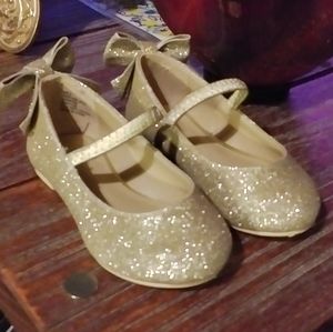 Glittery Gold toddler dress shoes